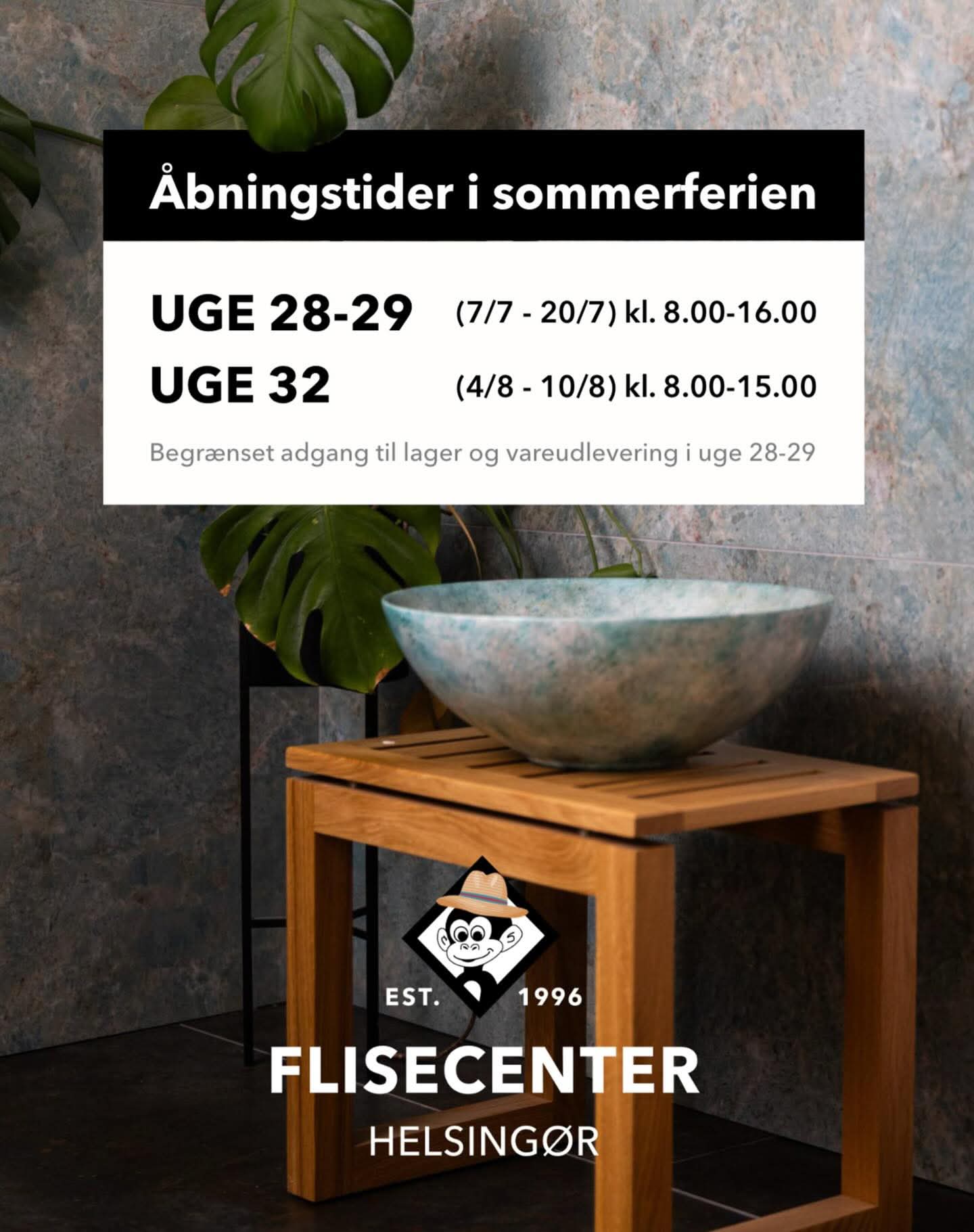 Åbningstider i sommerferien 2025